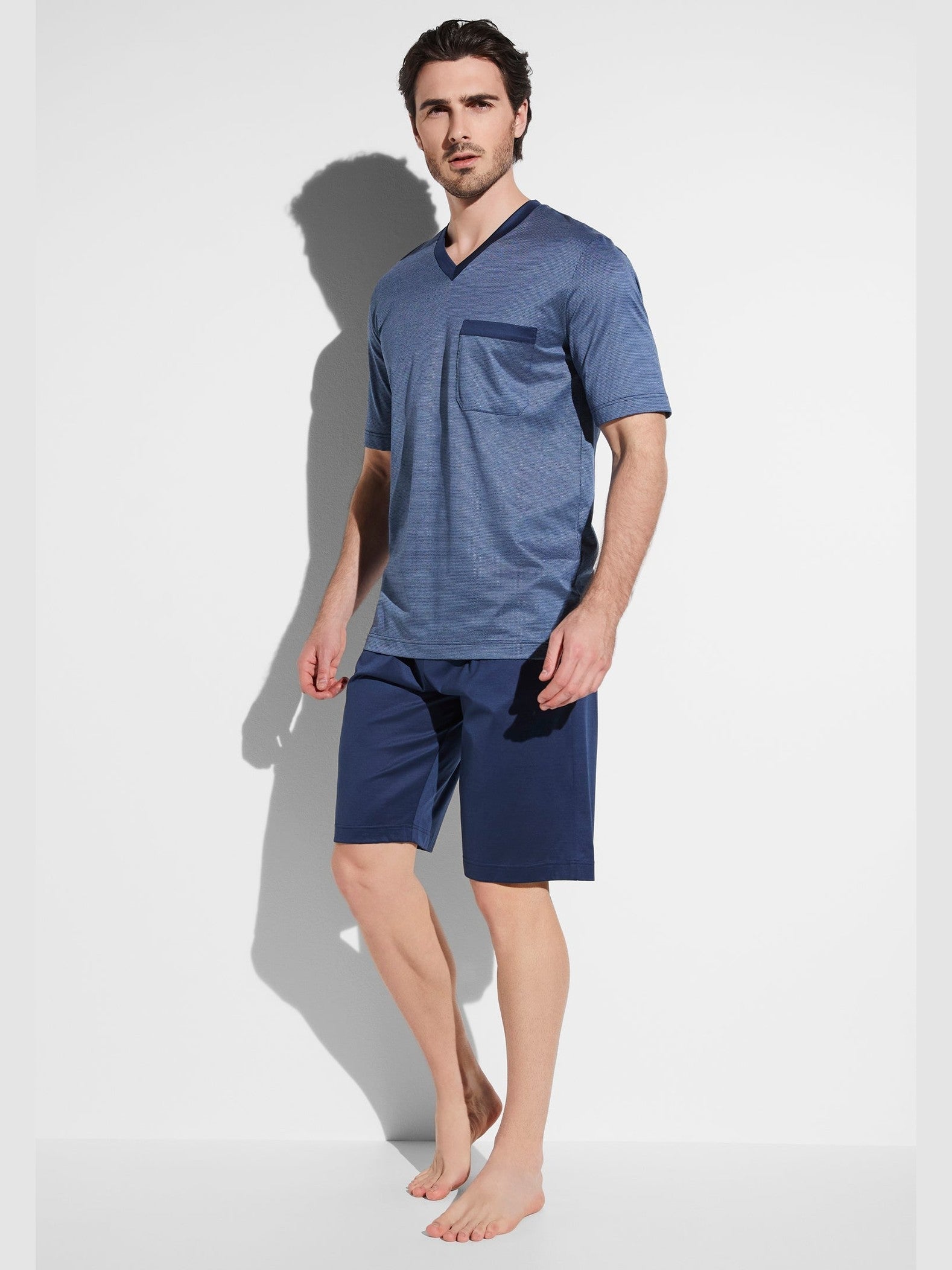 Filodiscozia pyjama short - geo ocean blue
