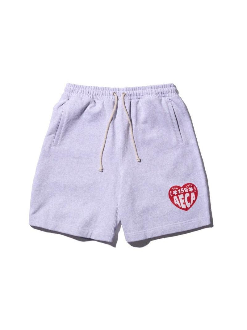 Aeca love sweat shorts-light grey