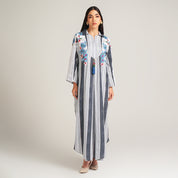 GRAY KAFTAN WITH EMBROIDERY