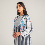 GRAY KAFTAN WITH EMBROIDERY