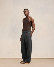 Ami Pleated Trousers Pleated trousers in bonded wool viscose canvas.