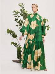 Sage silk gown