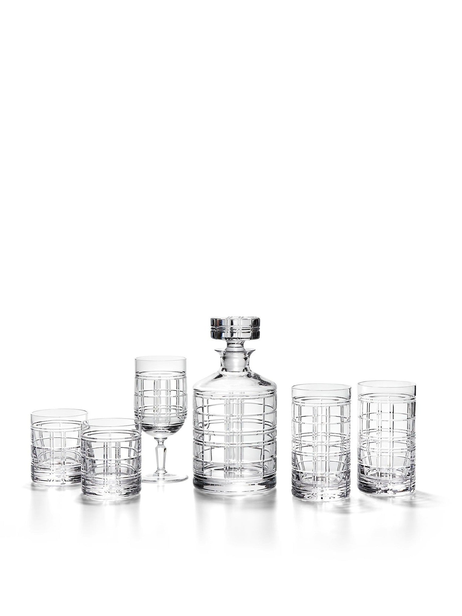Hudson plaid highball s/2
