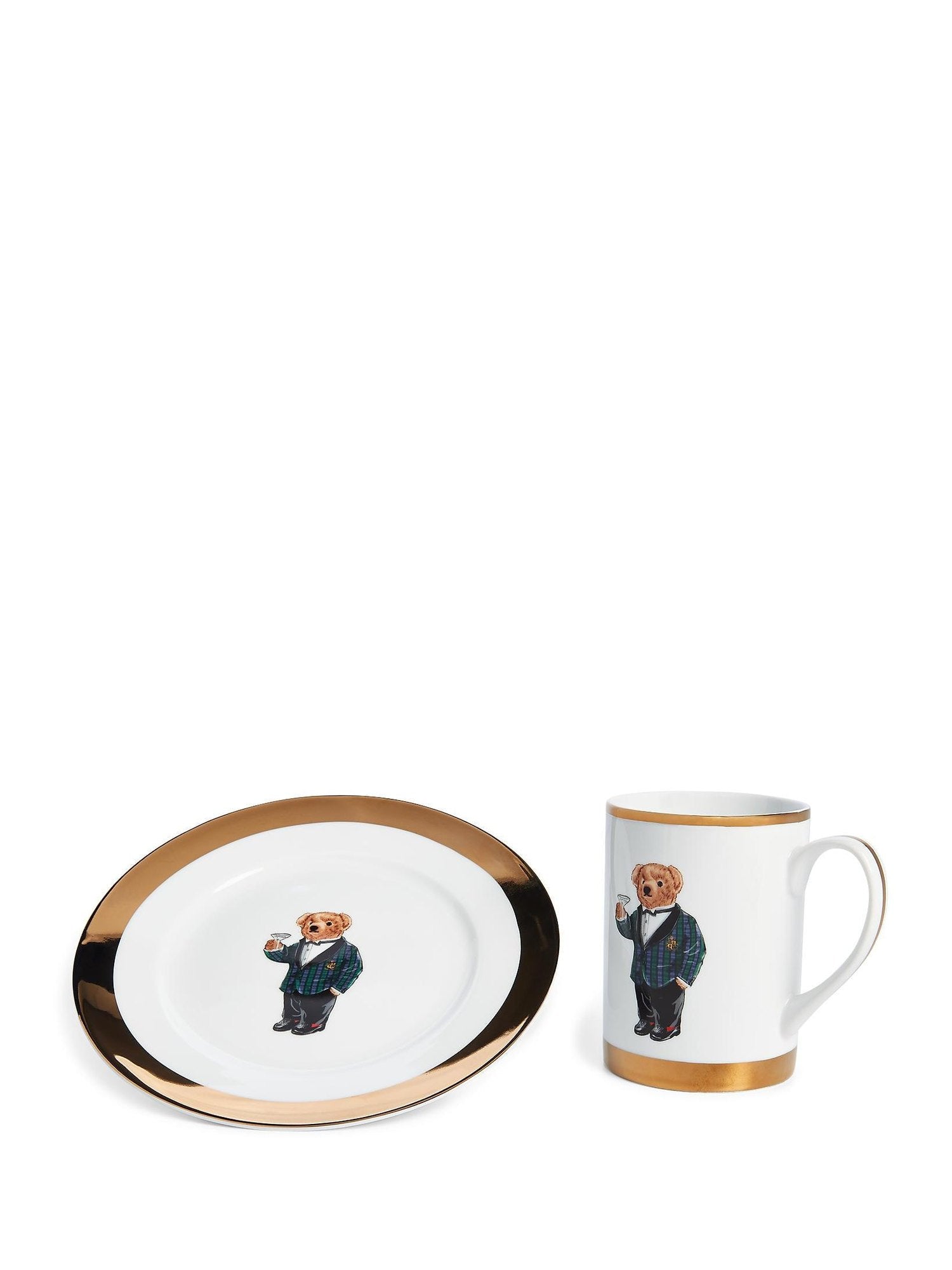Thompson polo bear dessert plate set