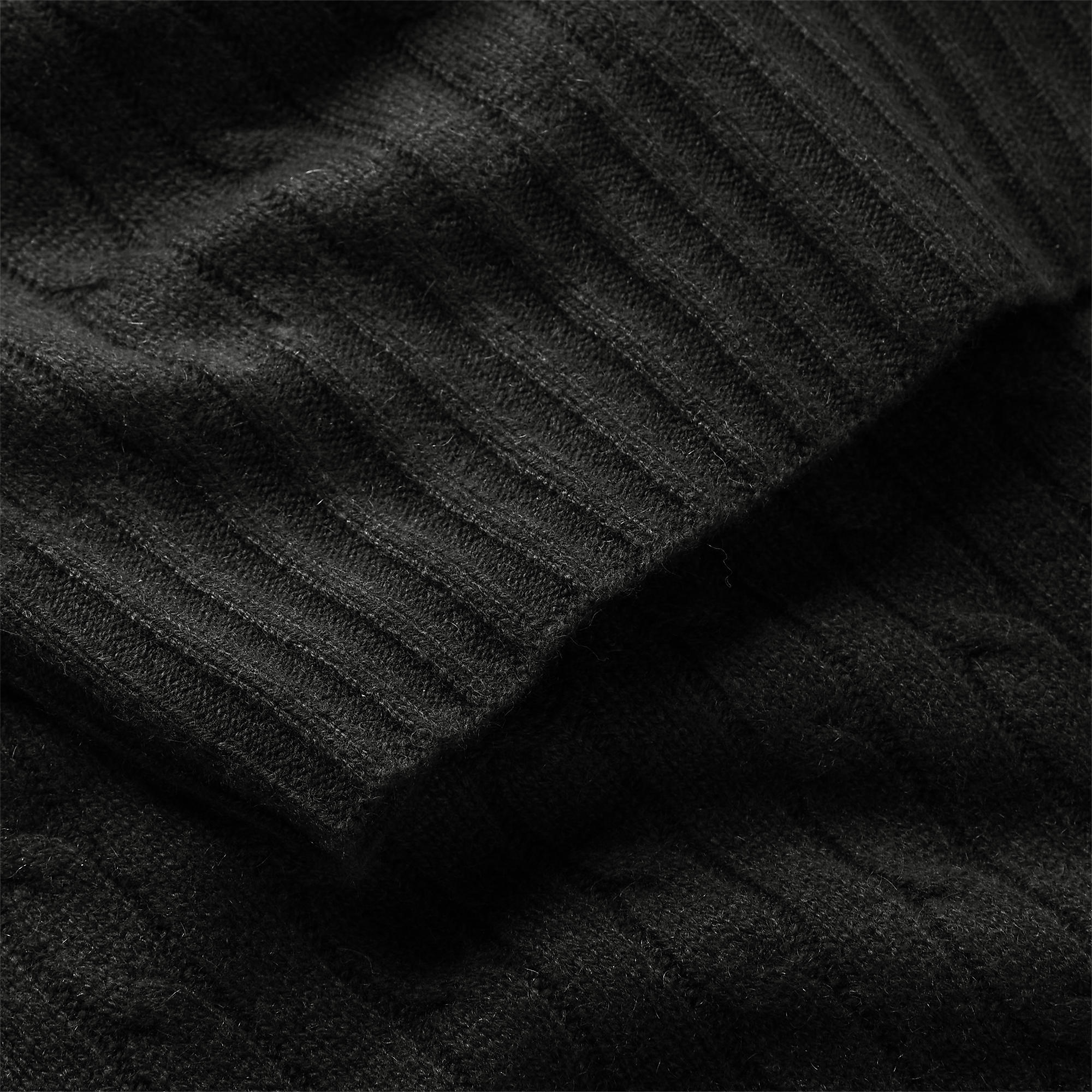 RL Cable Cashmere 60x60 Throw Blanket Midnight Black