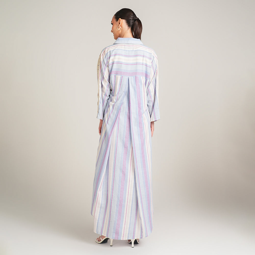 LAVENDER KAFTAN WITH EMBROIDERY