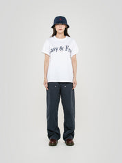 Easy&free half sleeve tee-white
