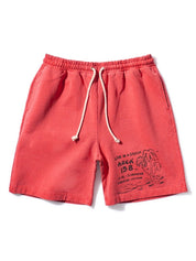 Aeca on the coast sweat shorts-washed coral
