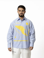 Painted cotton shirt