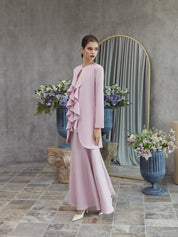 Banan jo's peony ruffle crepe gown