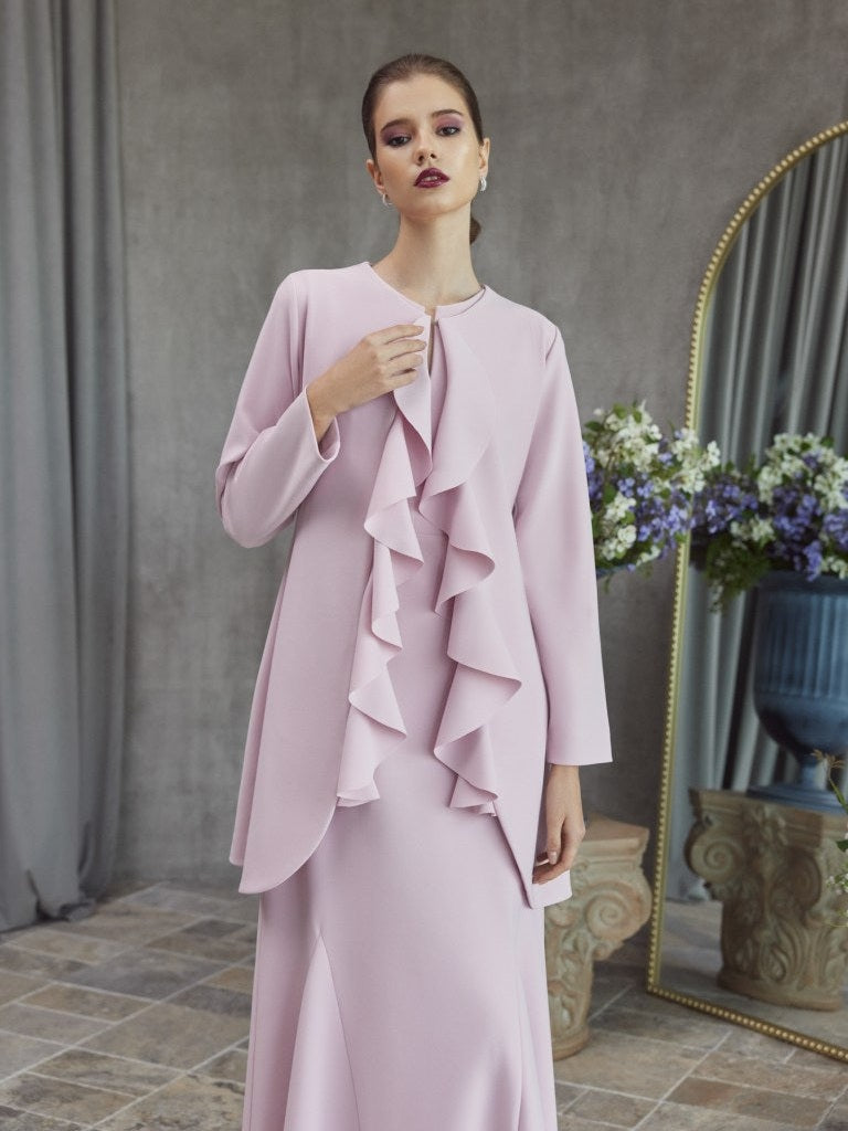 Banan jo's peony ruffle crepe gown