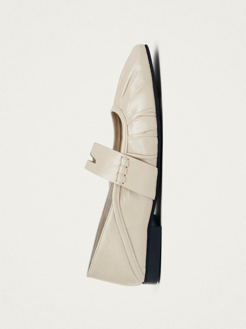 Bargo cream leather ballet flats