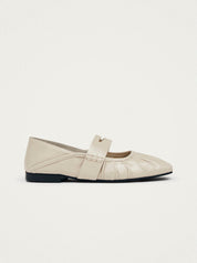 Bargo cream leather ballet flats