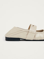 Bargo cream leather ballet flats