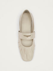 Bargo cream leather ballet flats