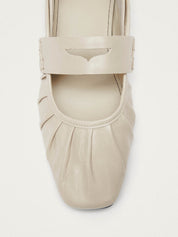 Bargo cream leather ballet flats