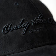 BLACK SUEDE SIGNATURE CAP