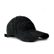 BLACK SUEDE SIGNATURE CAP