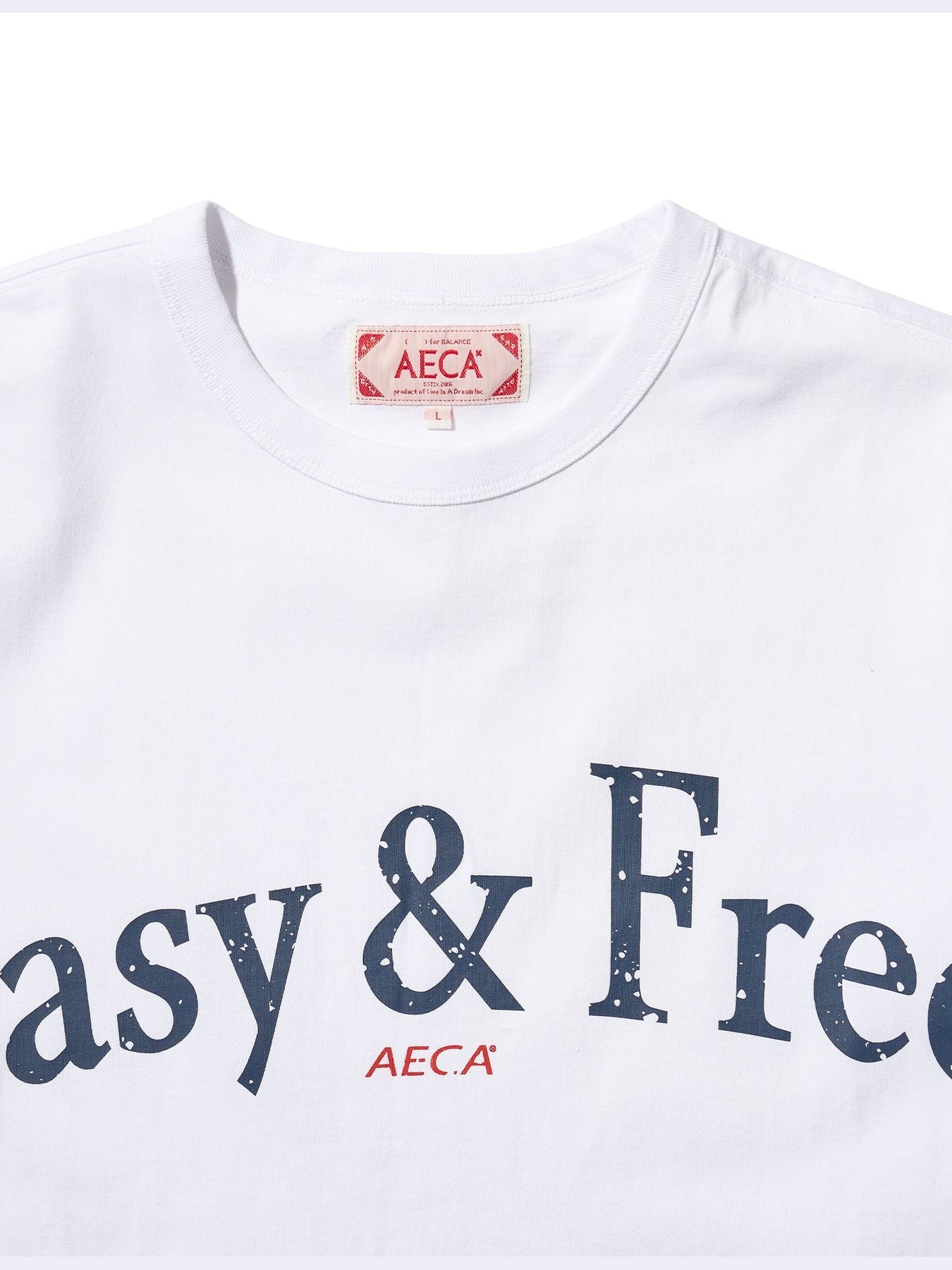 Easy&free half sleeve tee-white