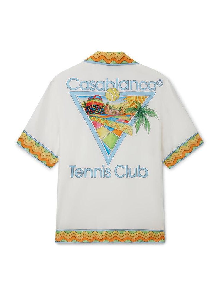 Afro Cubism Tennis Club Silk Shirt قميص حرير