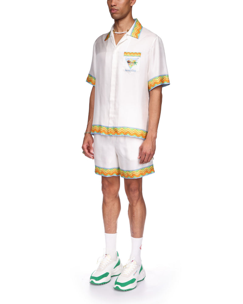 Afro Cubism Tennis Club Silk Shirt قميص حرير