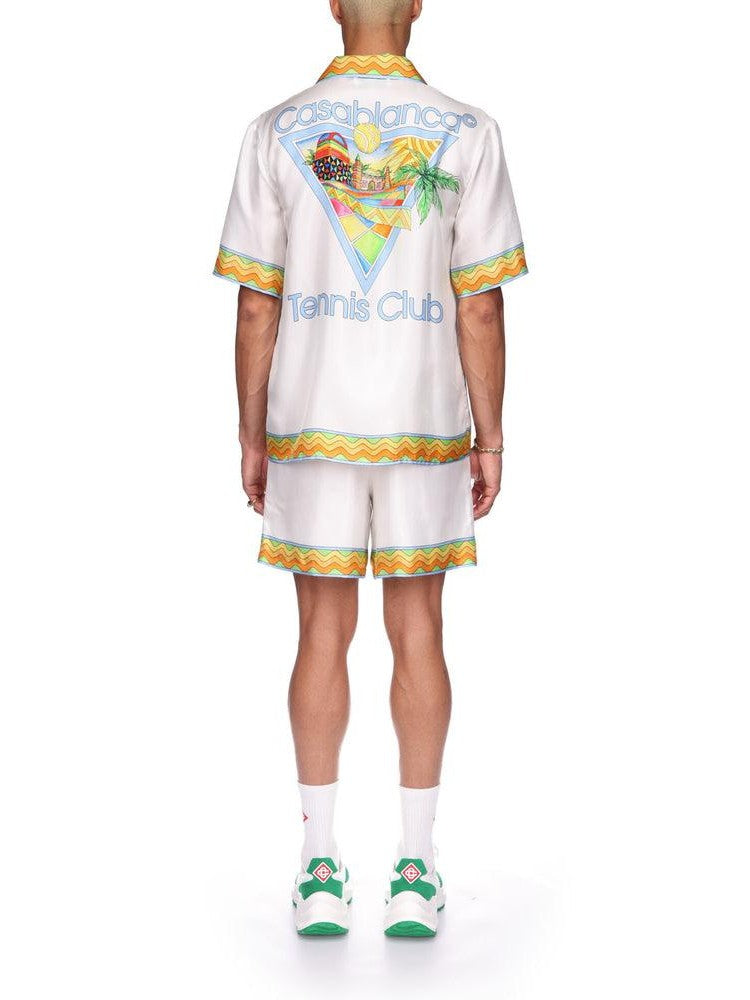 Afro Cubism Tennis Club Silk Shirt قميص حرير