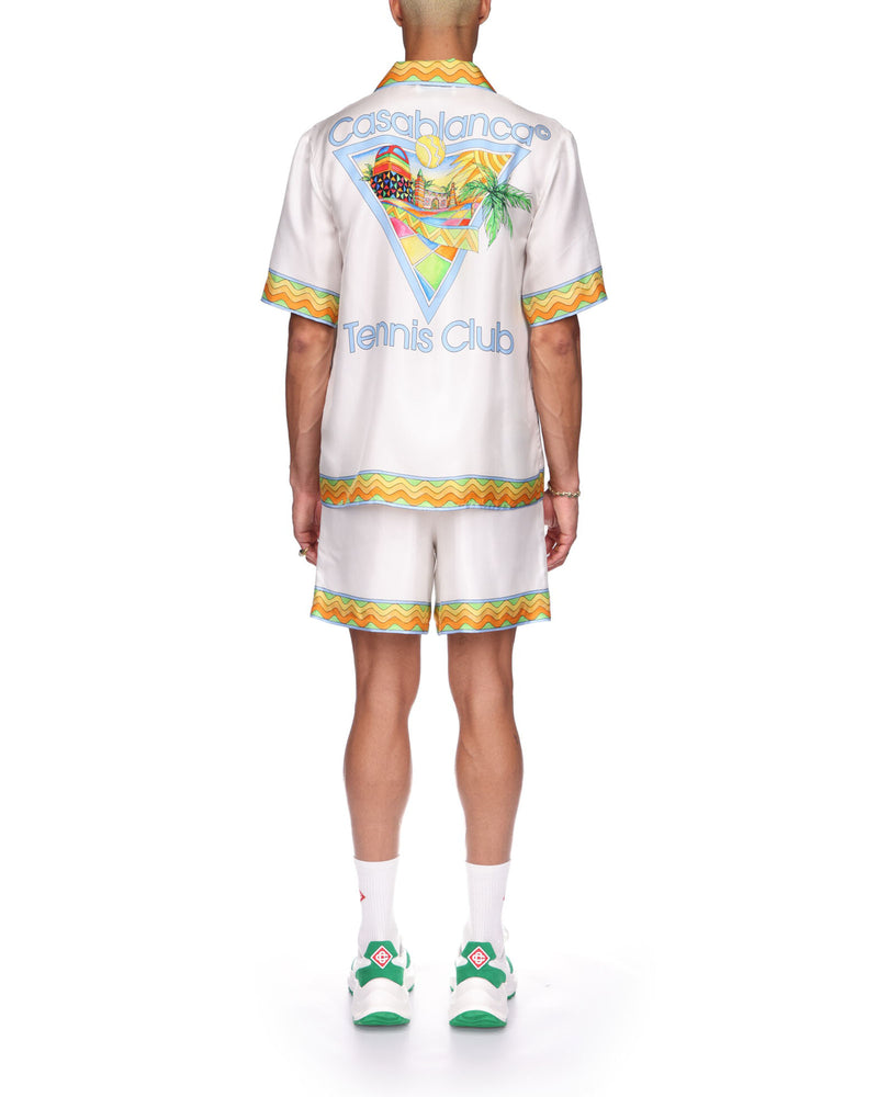 Afro Cubism Tennis Club Silk Shirt قميص حرير