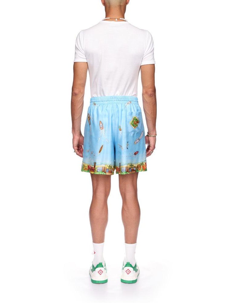 Maison sur piloti silk shorts