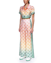 Gradient Heart Monogram Wide Leg Trousers