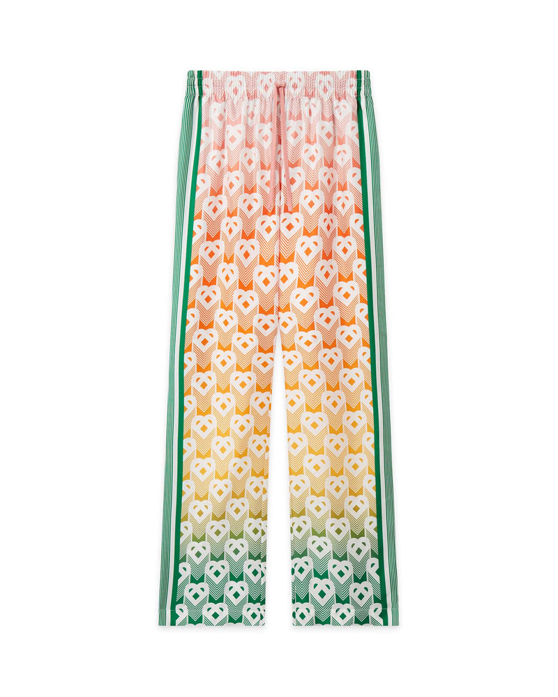 Gradient Heart Monogram Wide Leg Trousers