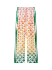 Gradient heart monogram wide leg trousers