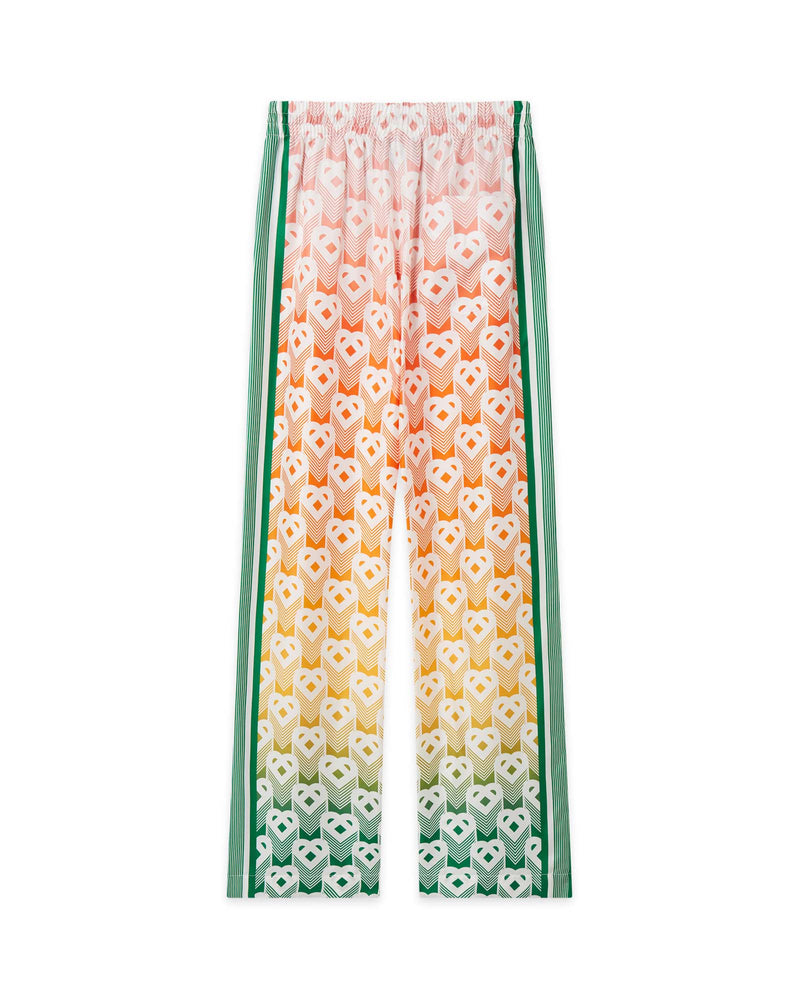 Gradient Heart Monogram Wide Leg Trousers