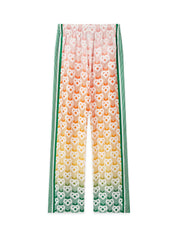 Gradient heart monogram wide leg trousers