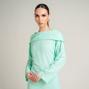 GREEN LINEN DRESS