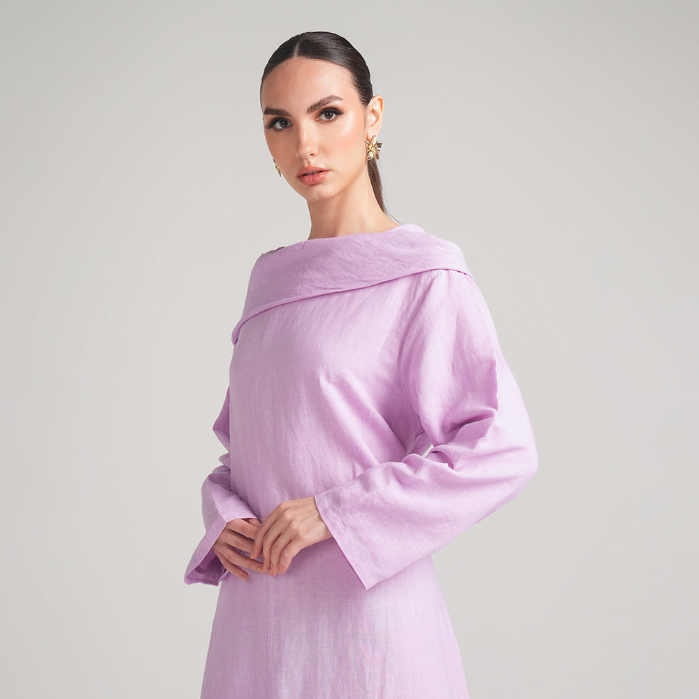 LAVENDER LINEN DRESS