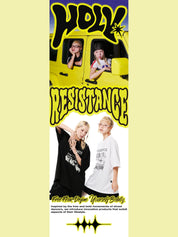 Oversized hip hop dance studio resistance graphics short sleeve t-shirt