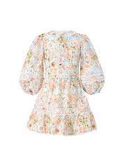 Daphne embroidered long sleeve dress