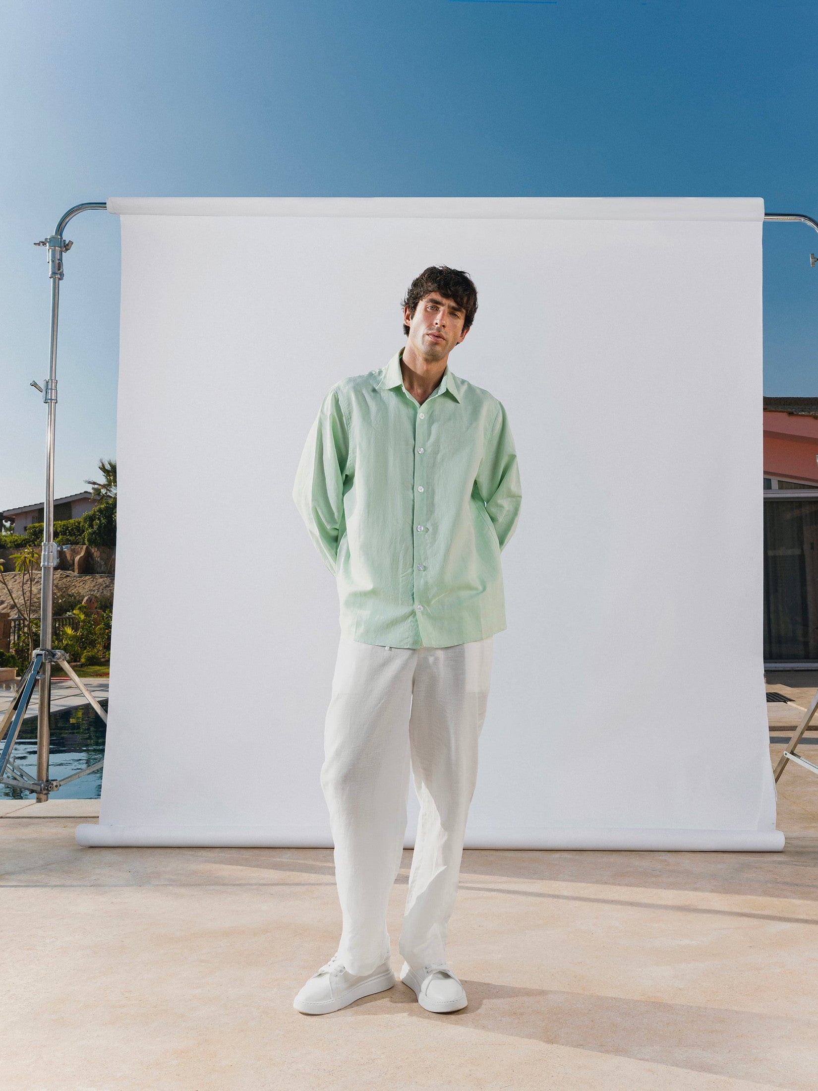 Light green long sleeve shirt solmare