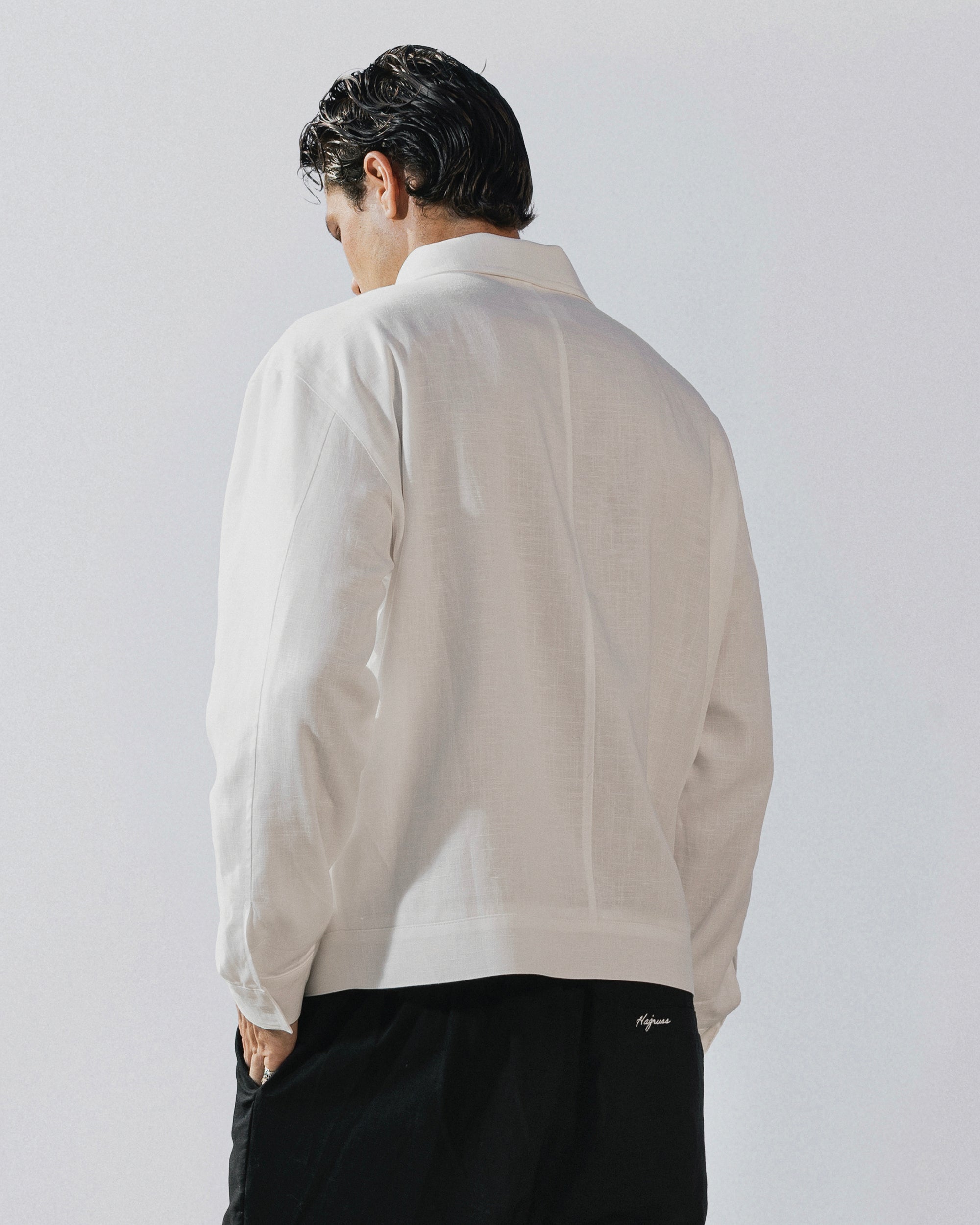 White linen jacket