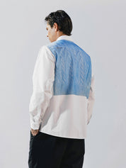 Sweater print cotton shirt