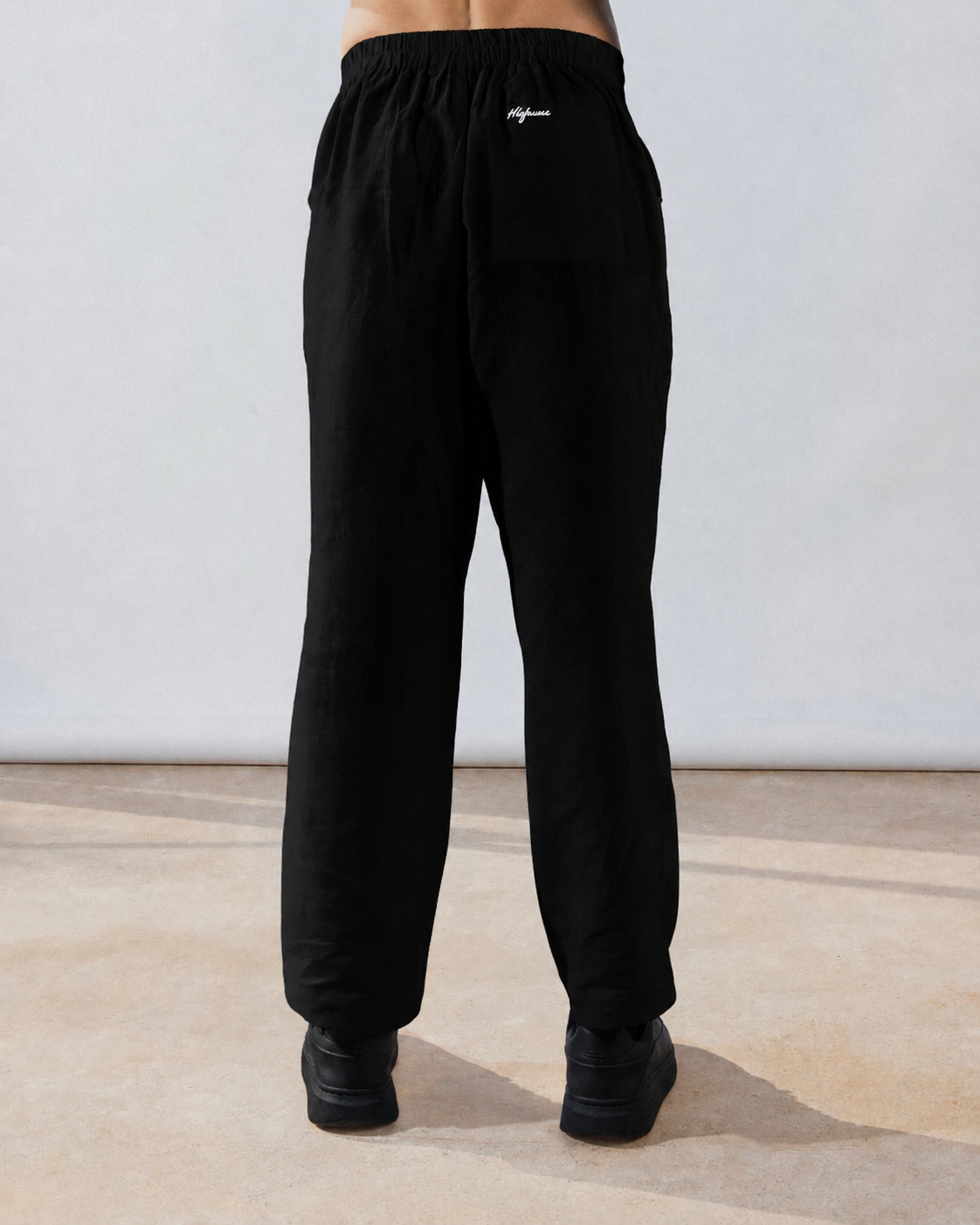 Black linen pant solmare