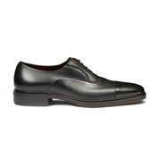 MEN'S BLACK LEATHER EASY LACE-UP