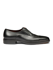 Men's black leather easy lace-up
