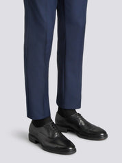 Men's black leather easy lace-up