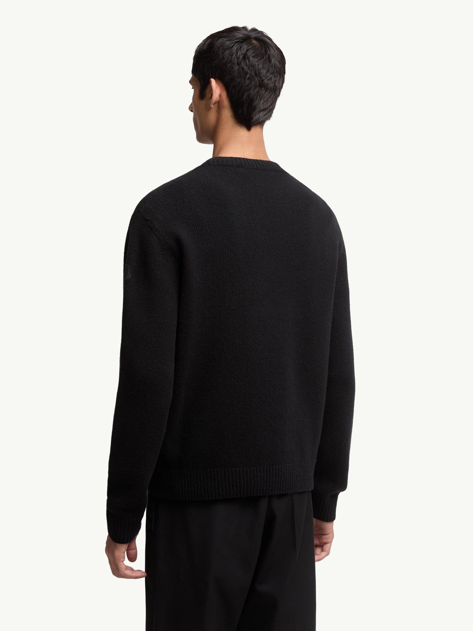 Embroidered logo wool sweater