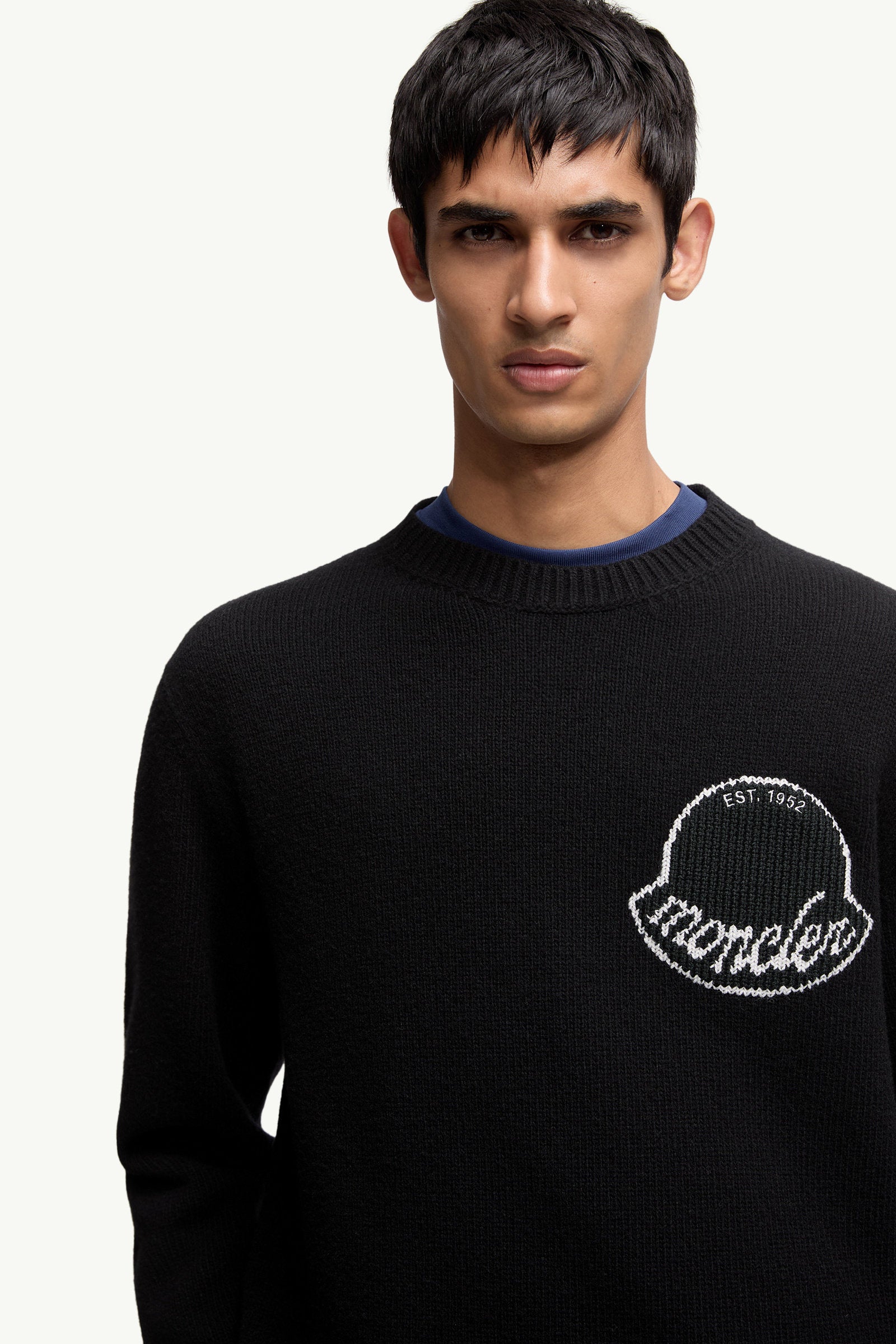 EMBROIDERED LOGO WOOL SWEATER