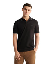 calvin klein Men's Logo Casual Black Polo Collar T-Shirt