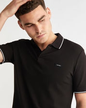 calvin klein Men's Logo Casual Black Polo Collar T-Shirt