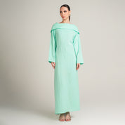 GREEN LINEN DRESS