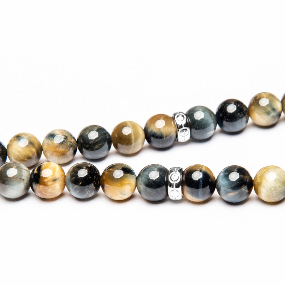 Tiger's eye stone rosary 8 mm